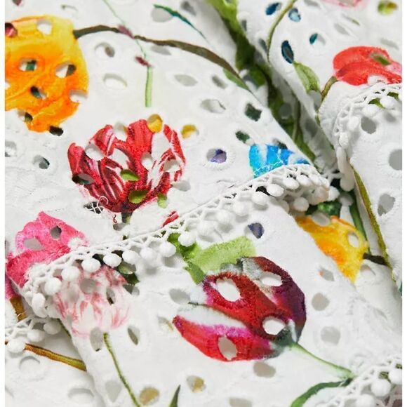 Alice + Olivia
Rosette Floral Eyelet Cotton Minidress - Picture 8 of 9